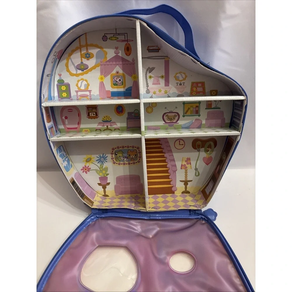 VTG LPS Littlest Pet Shop 2007 Zipper Carry Case House